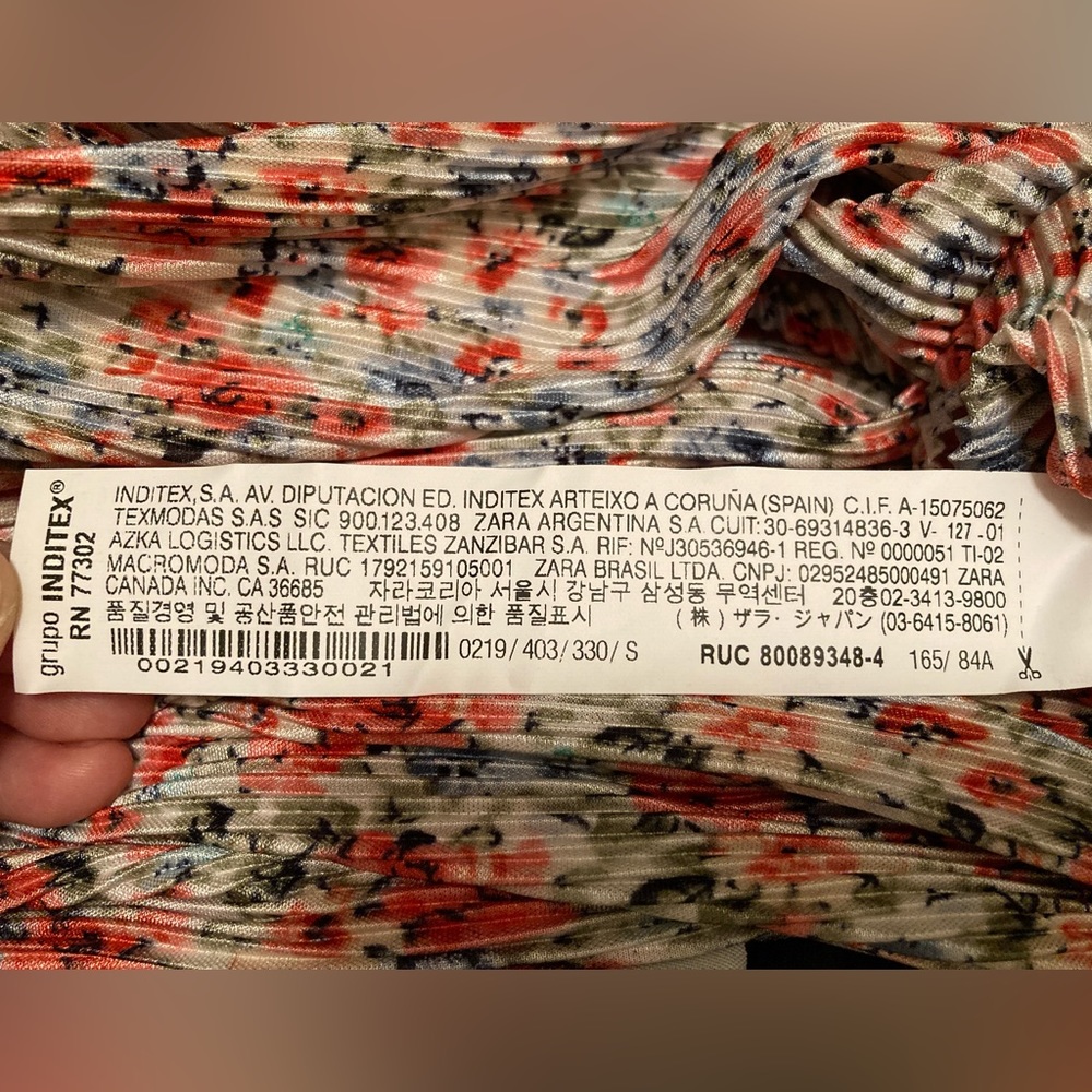 NWT Zara Floral pleats dress - size US S - Picture 10 of 11